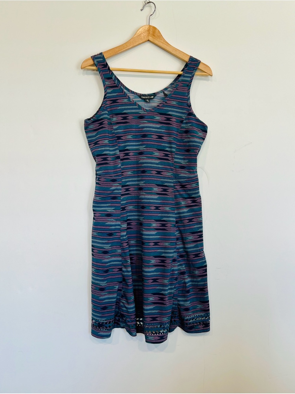 Toad & Co Sunkissed Cutout Dress in Blue/Purple Size Small